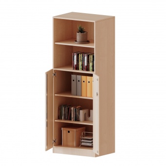 ErgoTray Kombi-Schrank, 2reihig, 5 OH, 3 OH unten mit Türen, oben 2 OH Regal, B/H/T 70,3x190x50cm 